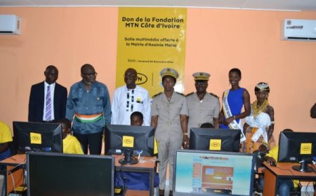 MTN Côte d’Ivoire fait don d’une salle Multimédia à la mairie d’Assinie