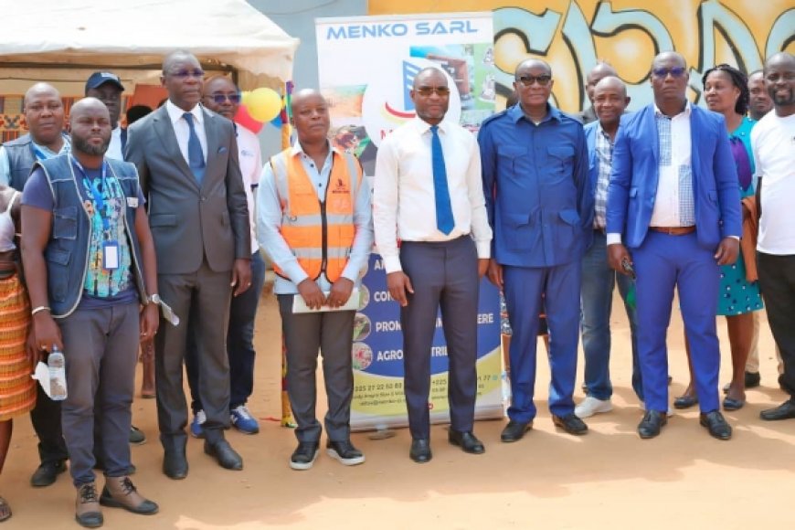 Côte  d'Ivoire : MENKO Sarl filiale de MENKO GROUP loge 40  machinistes de l'ONEP à Akékoi (village  de la Sous-préfecture de Brofodoumé)